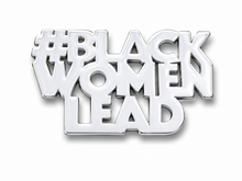 Load image into Gallery viewer, Silver #BlackWomenLead Pin
