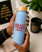 Load image into Gallery viewer, Light Blue Glass Water Bottle
