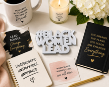 Load image into Gallery viewer, Silver #BlackWomenLead Pin