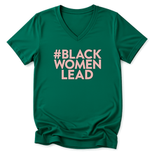 Load image into Gallery viewer, Green and Pink #BlackWomenLead Tee