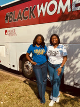 Load image into Gallery viewer, White and Black #BlackWomenLead Tee