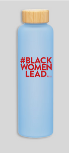 Light Blue Glass Water Bottle