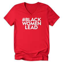 Load image into Gallery viewer, Red &amp; White #BlackWomenLead Tee