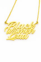 Load image into Gallery viewer, Gold Black Women Lead Necklace
