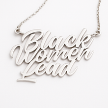 Load image into Gallery viewer, Silver Black Women Lead Necklace